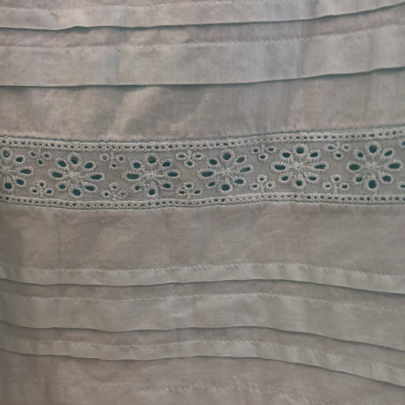 G.H.Bass & Co size 12 Light Blue Cotton skirt Super Soft eyelet design 22” long - Picture 3 of 4